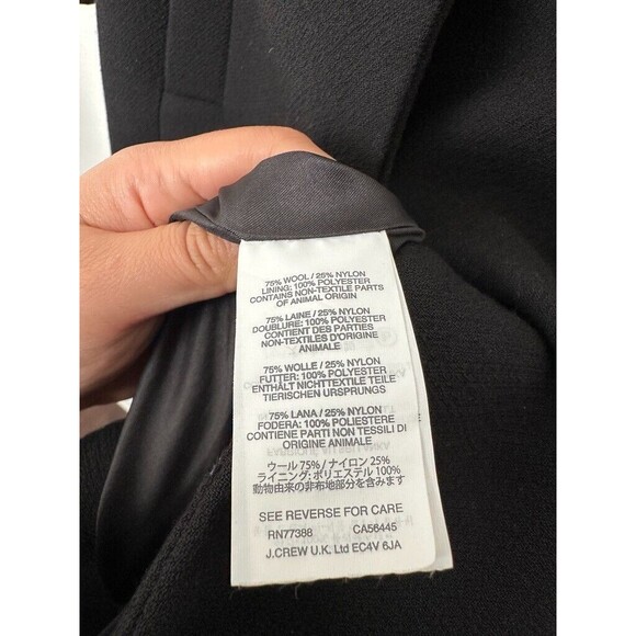 J Crew Double Cloth Wool Blend Topcoat Belted Slash Pocket Long E4733 Women 000 - Picture 7 of 12